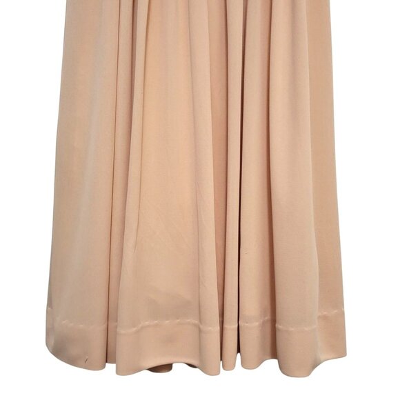 Vintage Mirage Peach Pleated Fit & Flare Midi Dress - Picture 10 of 14